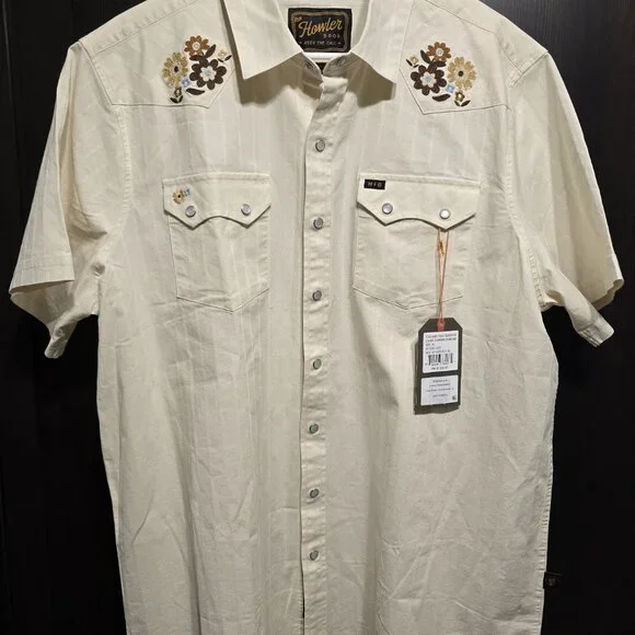 NWT Howler Brothers Flower Power Crosscut Deluxe SS (XL) - Picture 3 of 6